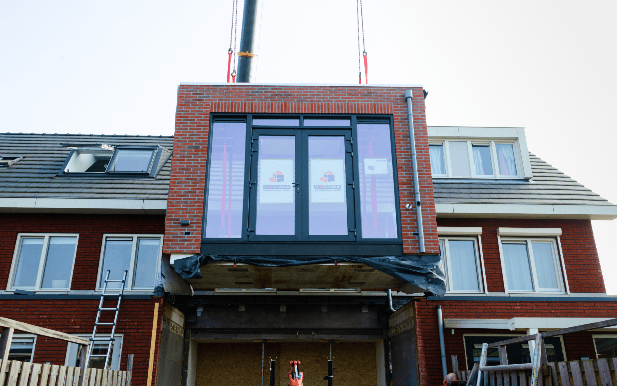 voorbeeld aanbouw de prefabriek